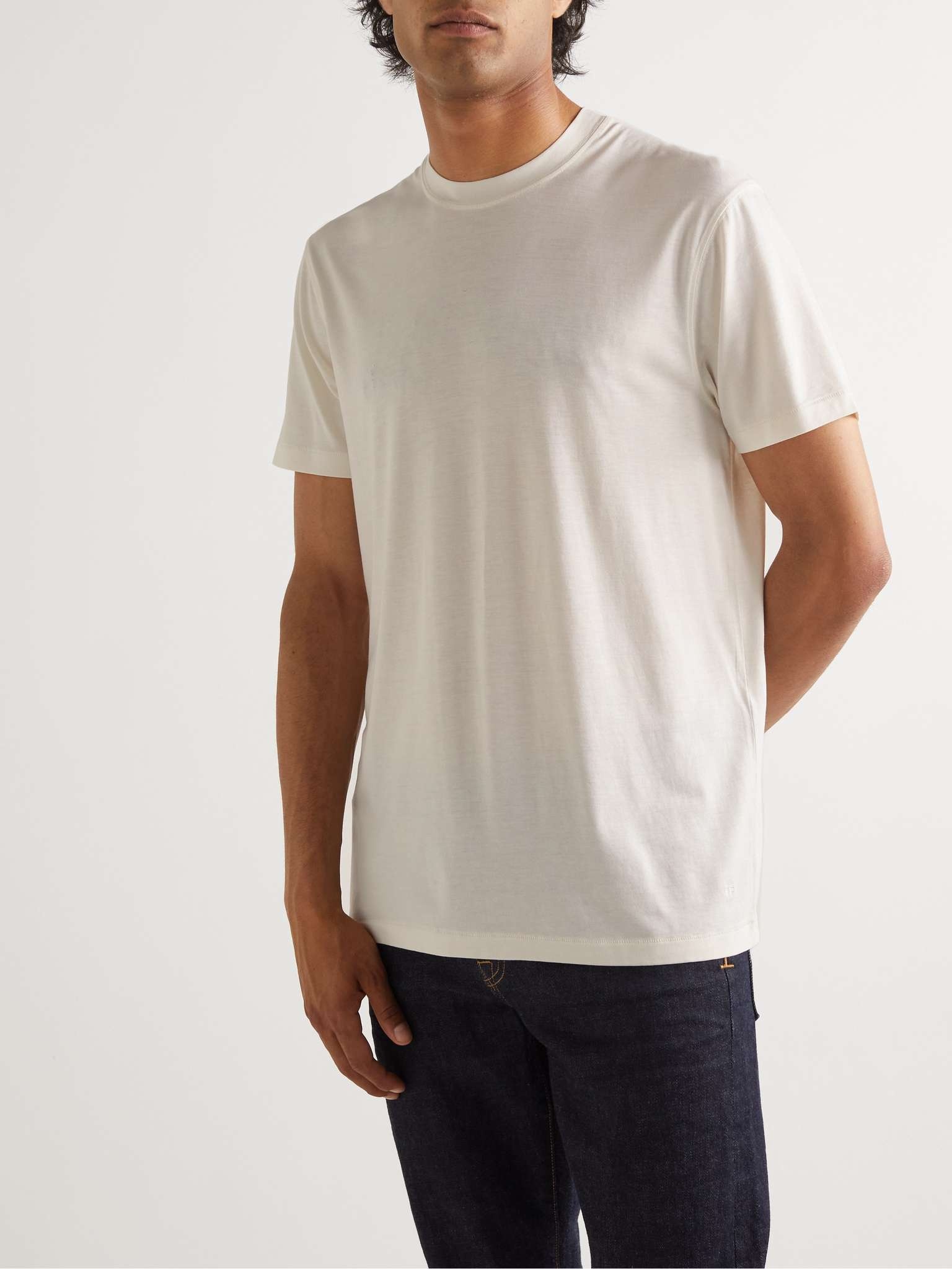 Lyocell and Cotton-Blend Jersey T-Shirt - 4