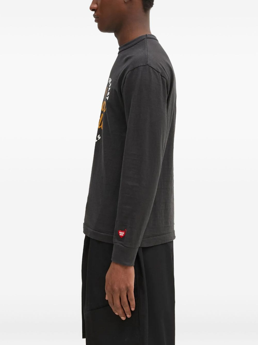 logo-embroidered long-sleeve T-shirt - 3