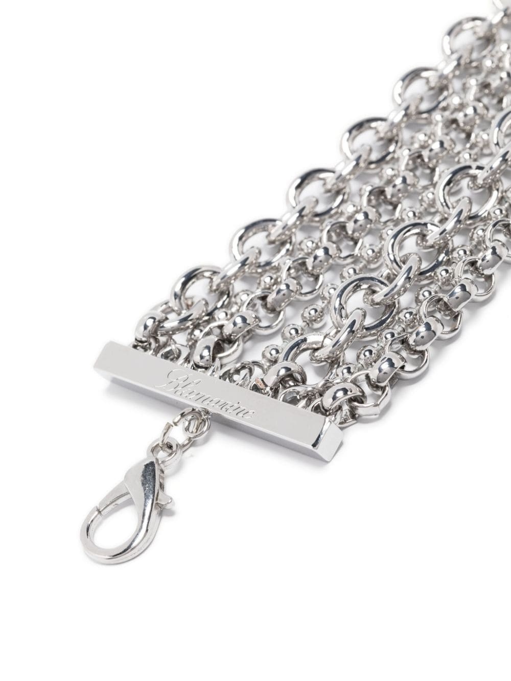 logo-lettering cable-link chain necklace - 3