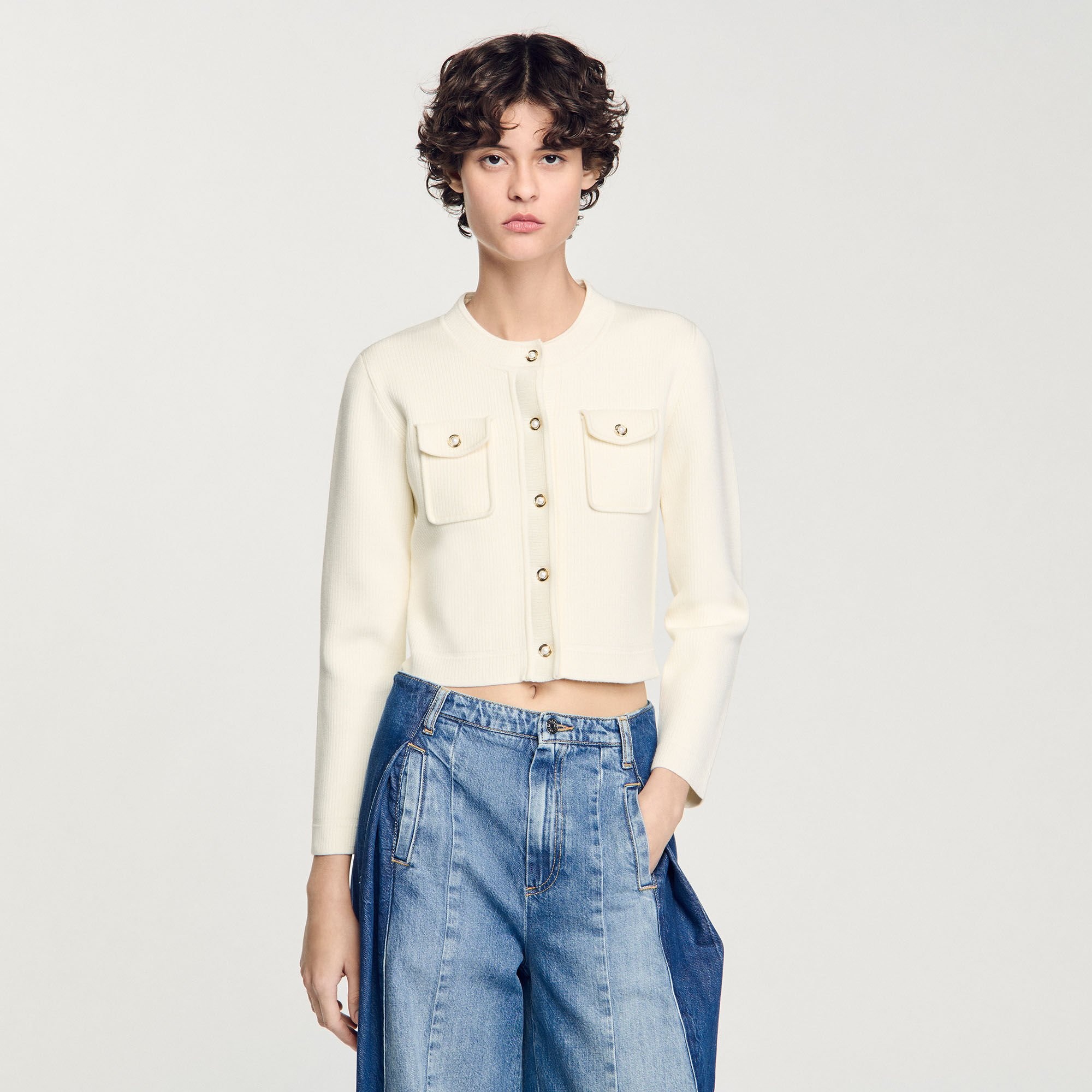 RIB KNIT CARDIGAN - 4