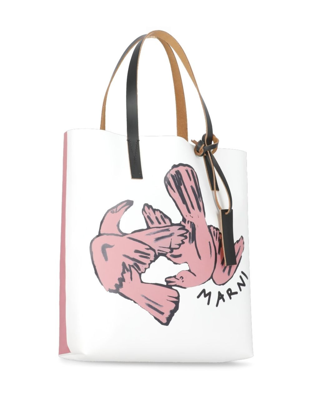 medium bird-print tote bag - 4