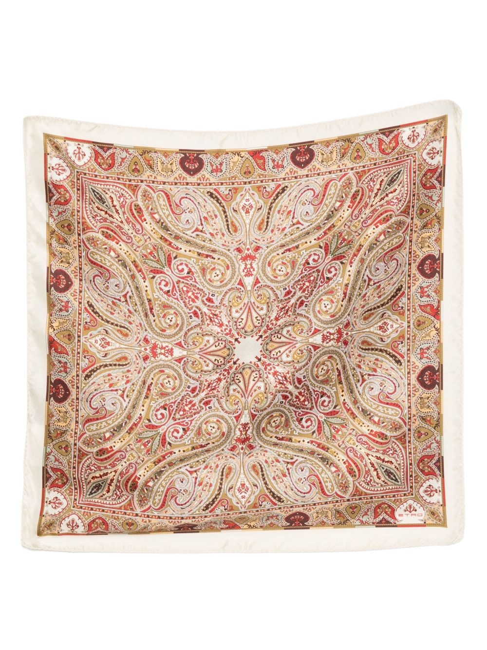 paisley-pattern silk scarf - 1