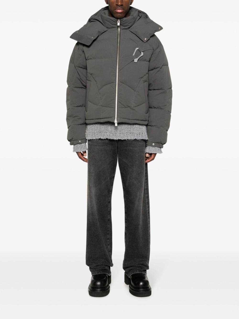 Abstract quilted down jacket - 2
