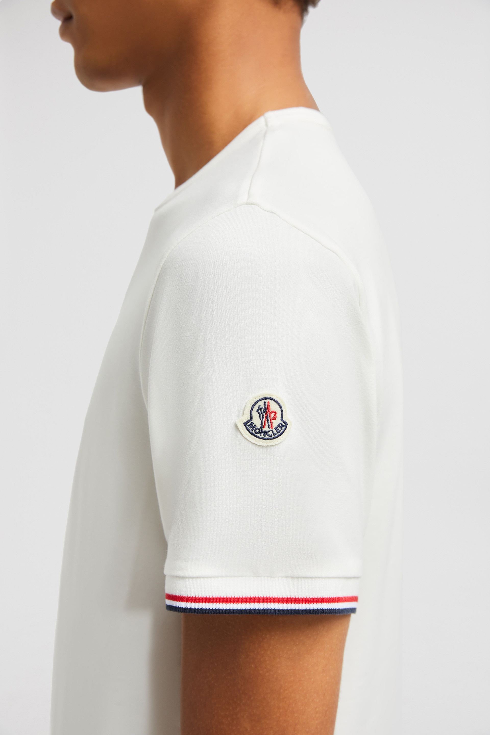 Tricolor-Trimmed Cotton T-Shirt - 6