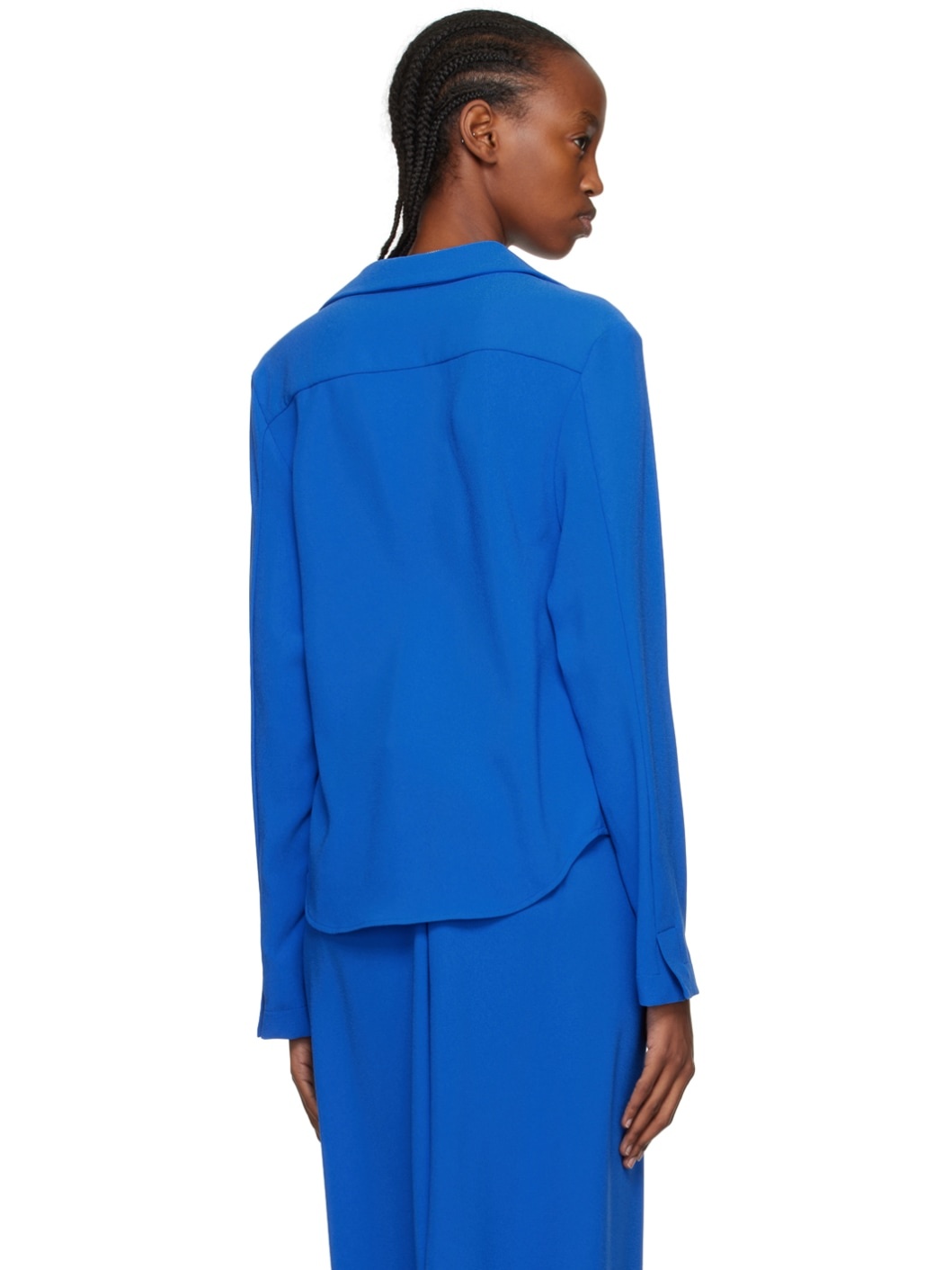 SSENSE Work Capsule – Blue Slinky Shirt - 3