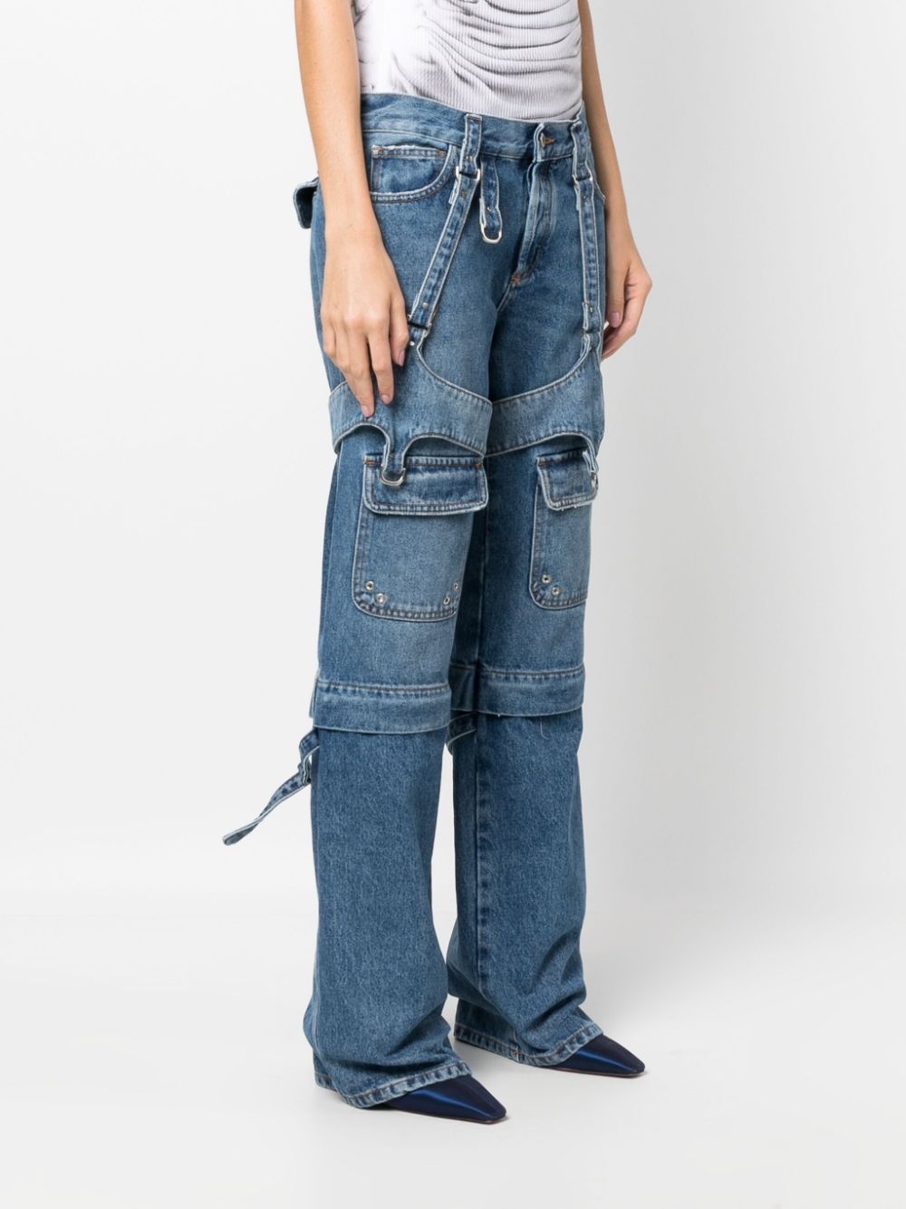 Cargo Zip straight-leg jeans - 3