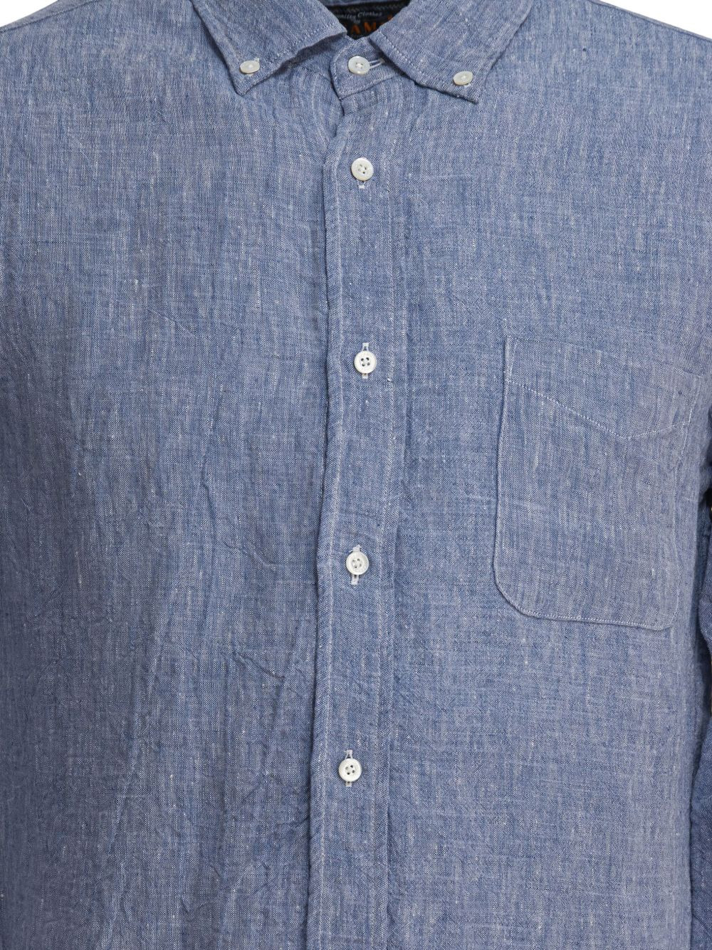 linen button-down shirt - 3