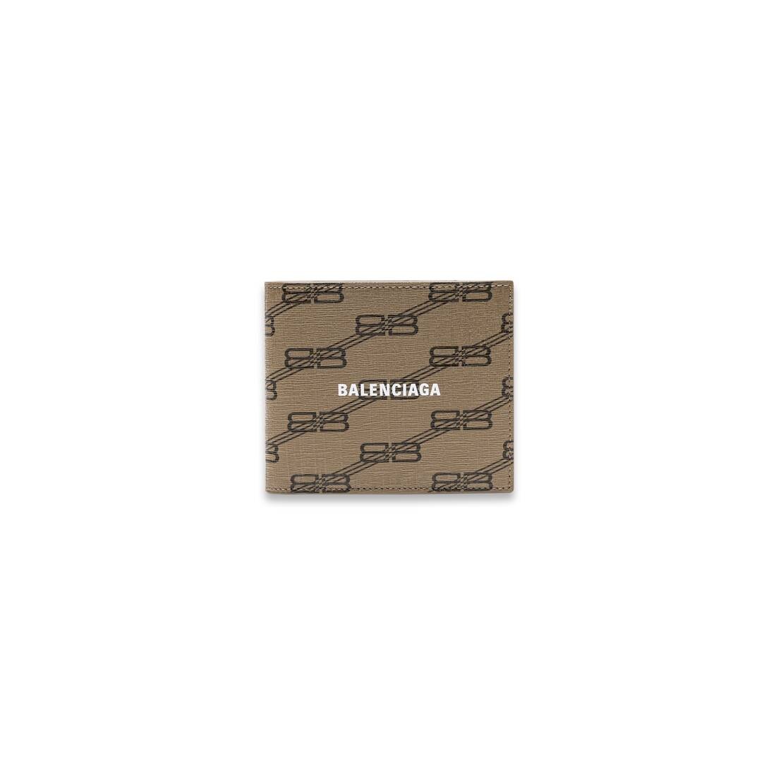 signature square folded wallet bb monogram coated canvas - 1