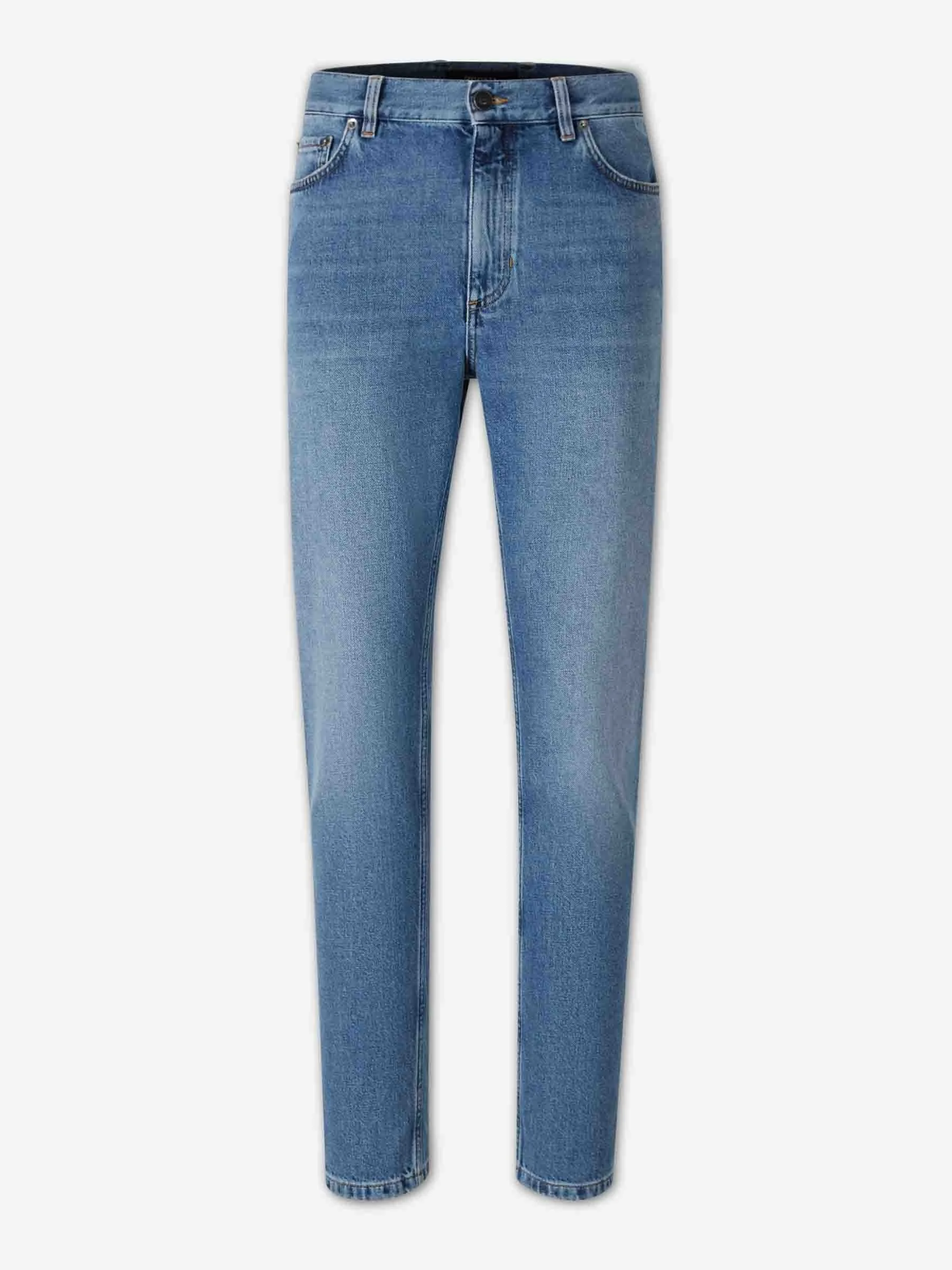 COTTON STRAIGHT LEG JEANS - 1