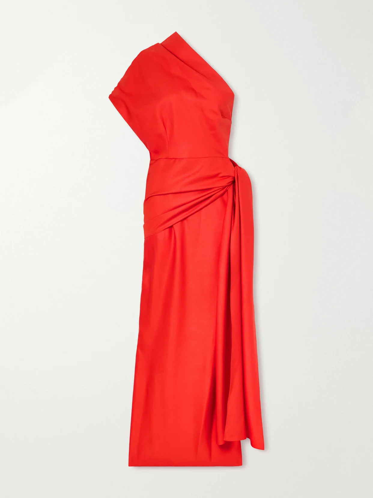 Helena One-shoulder Silk-twill Maxi Dress - 1