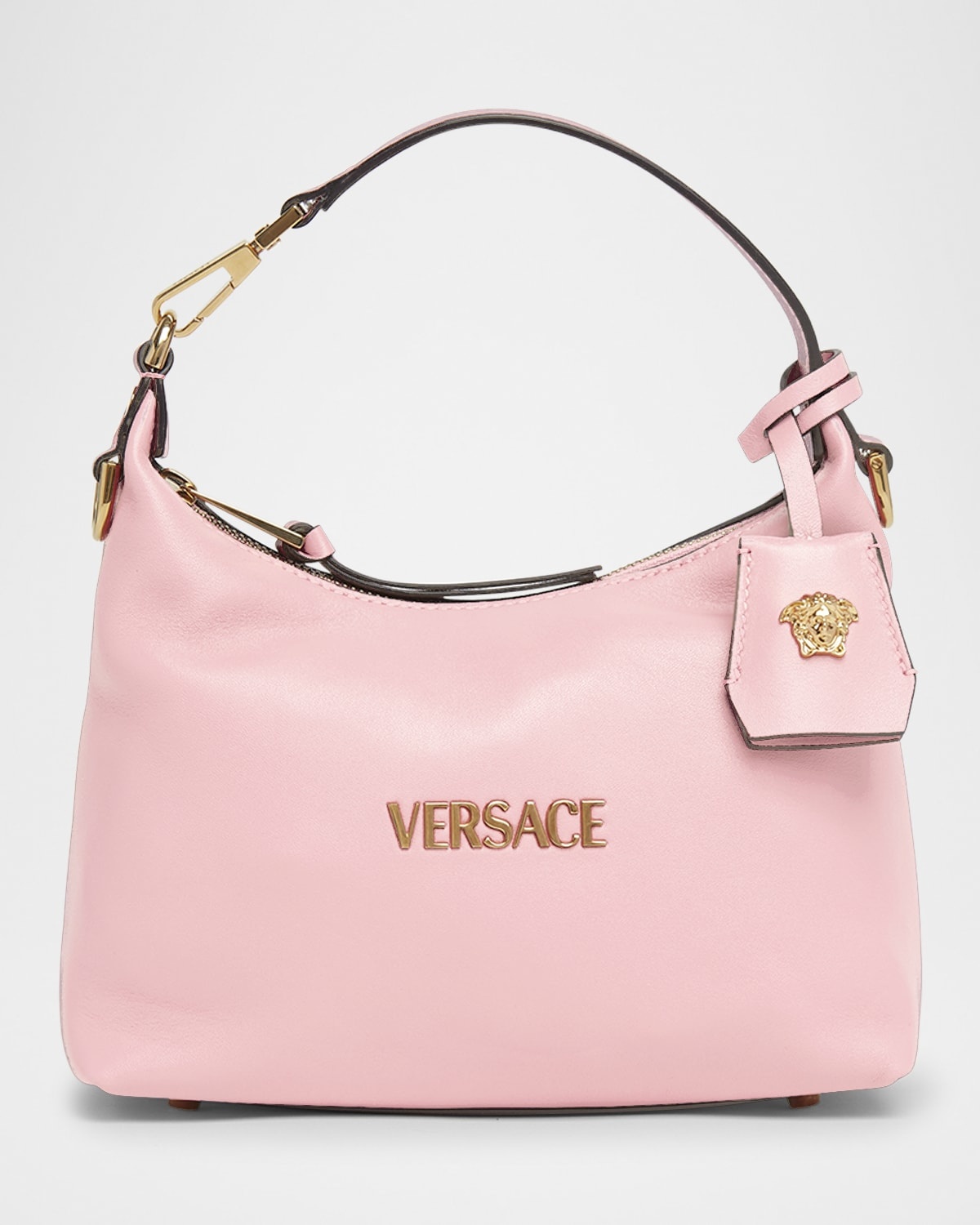 Versace Tag Zip Leather Crossbody Bag - 1
