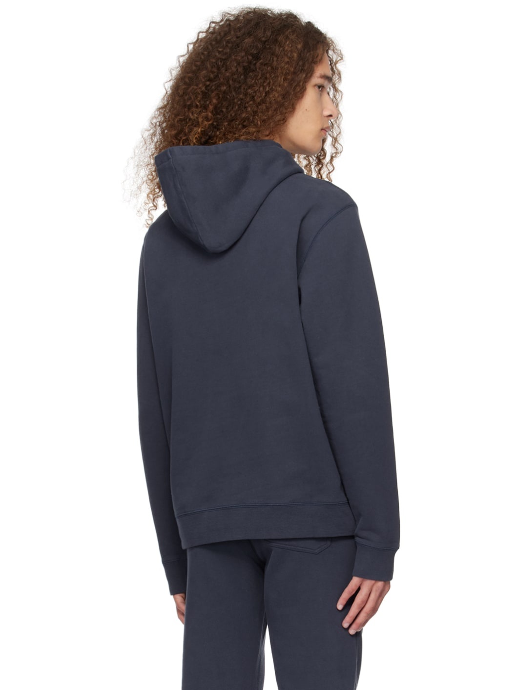 Navy Drawstring Hoodie - 3