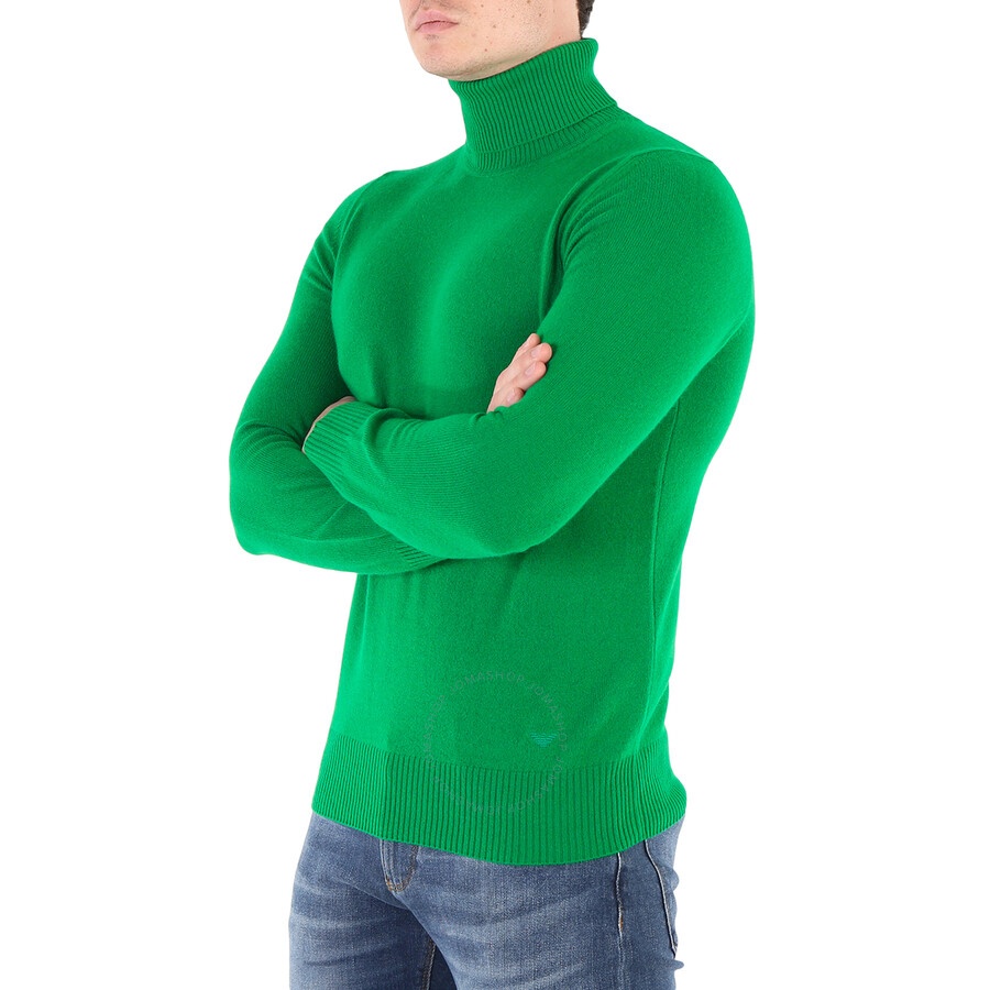 Emporio Armani Men's Verde Smeraldo Turtleneck Sweater - 5