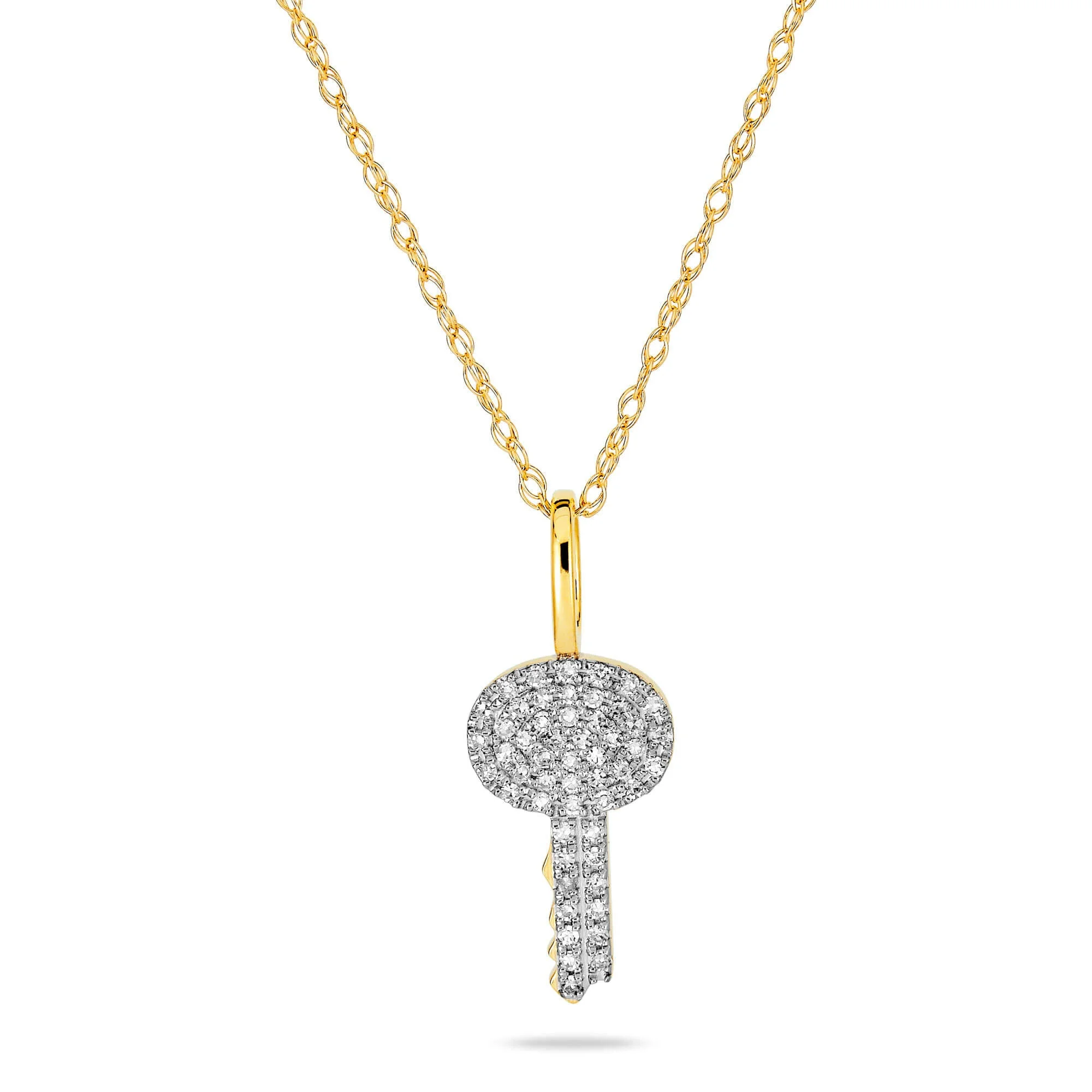 Sweet Home Pave Key Necklace - 1