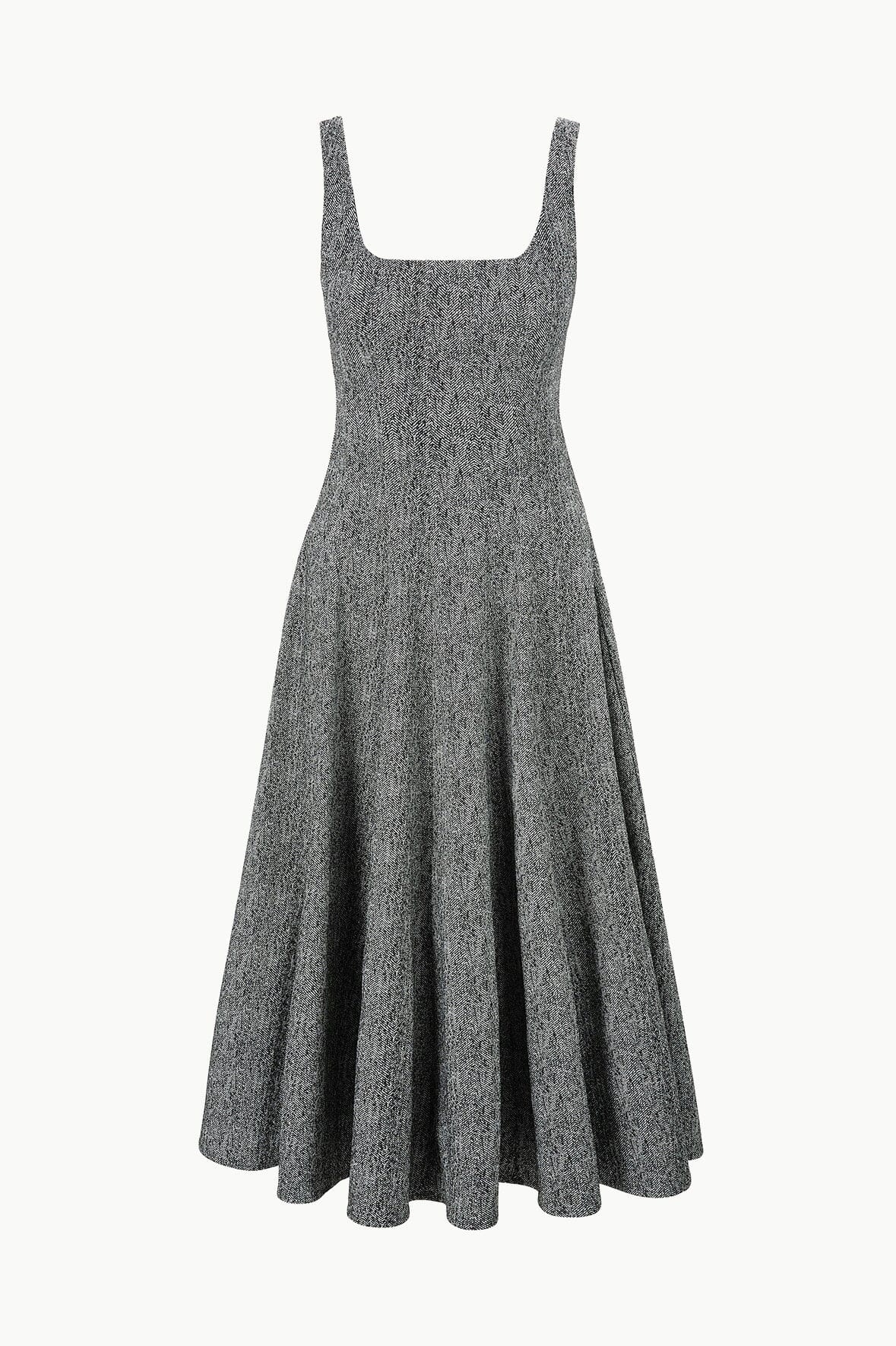 STAUD WELLS DRESS TEXTURED HERRINGBONE - 1