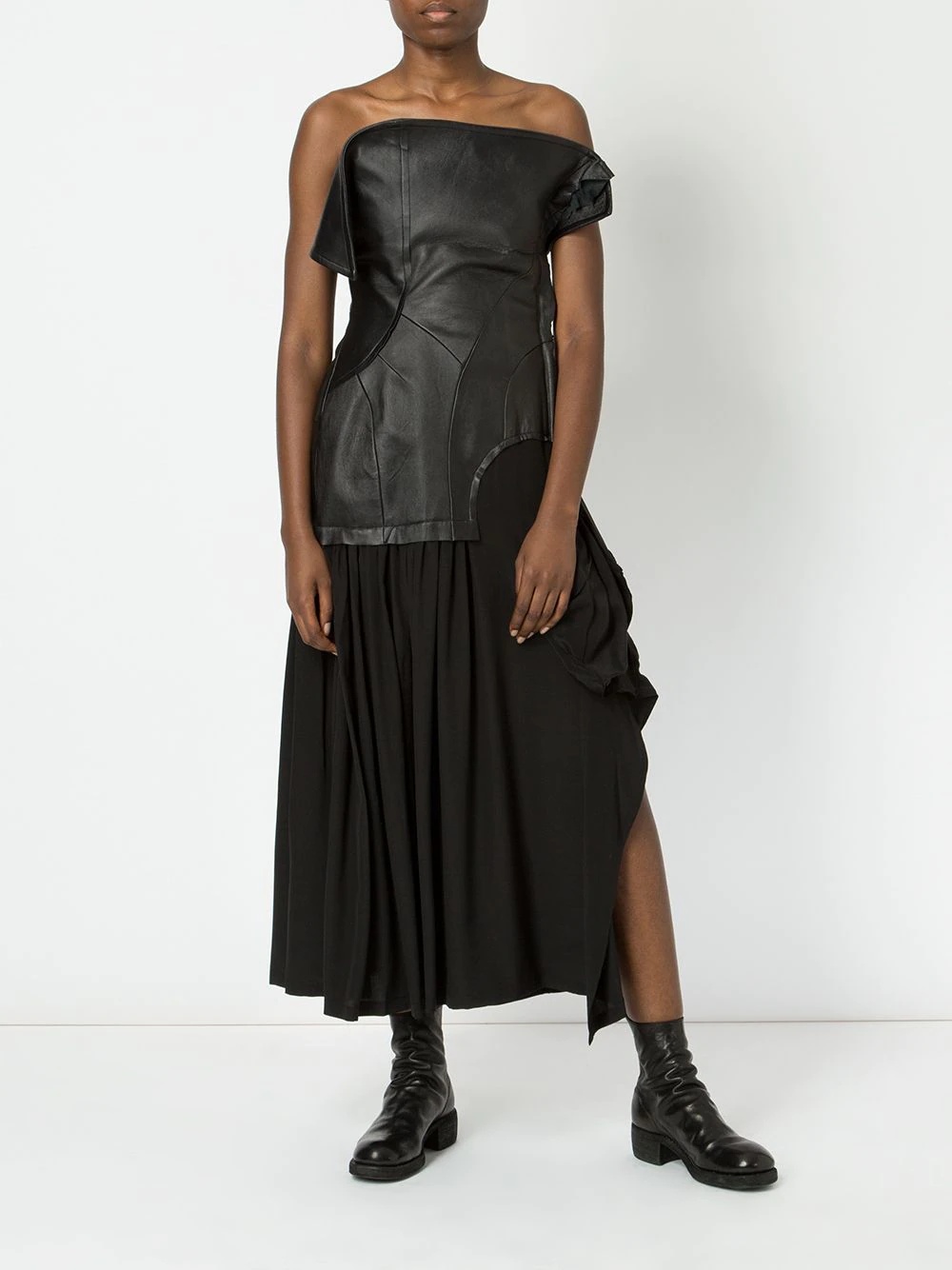 lambskin and silk dress - 2