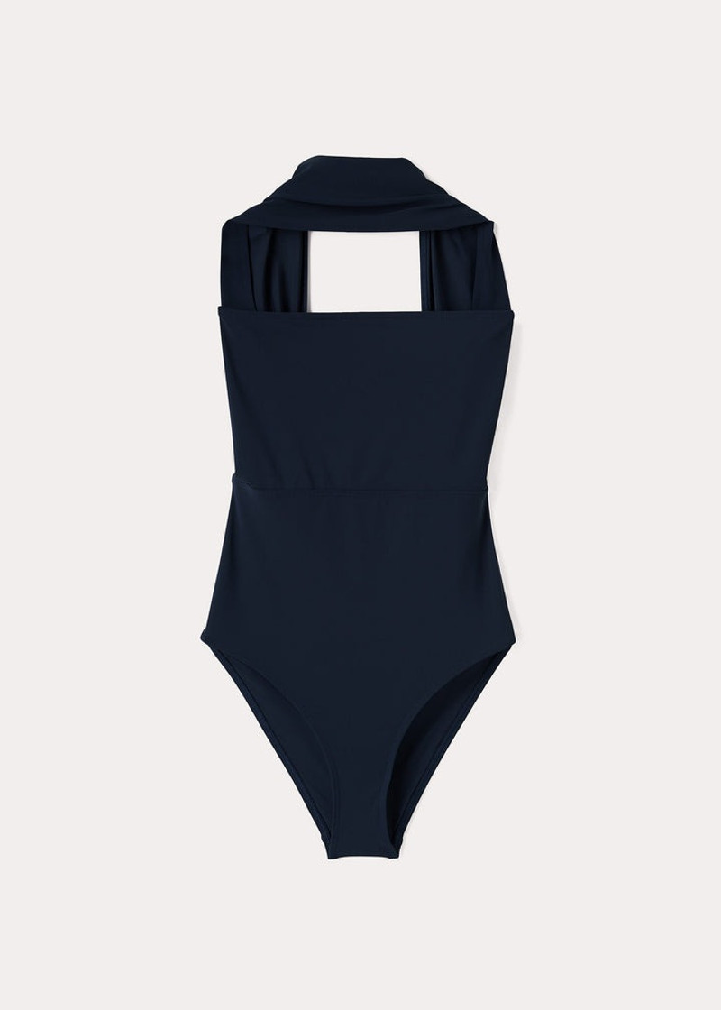 Slip-through swimsuit dark navy 1