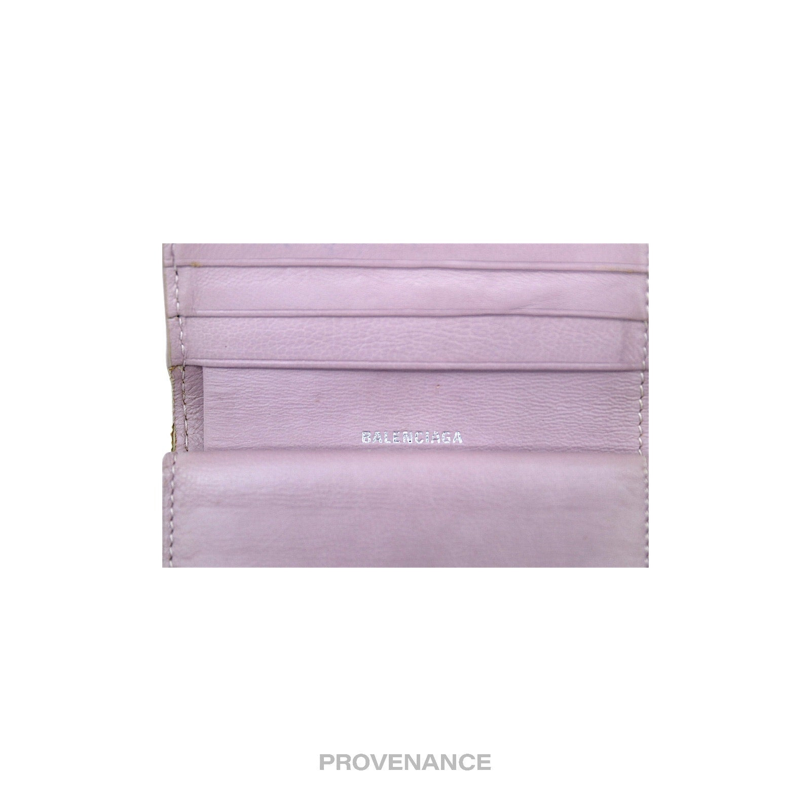 Balenciaga Logo Snap Wallet - Powder Pink Leather - 6