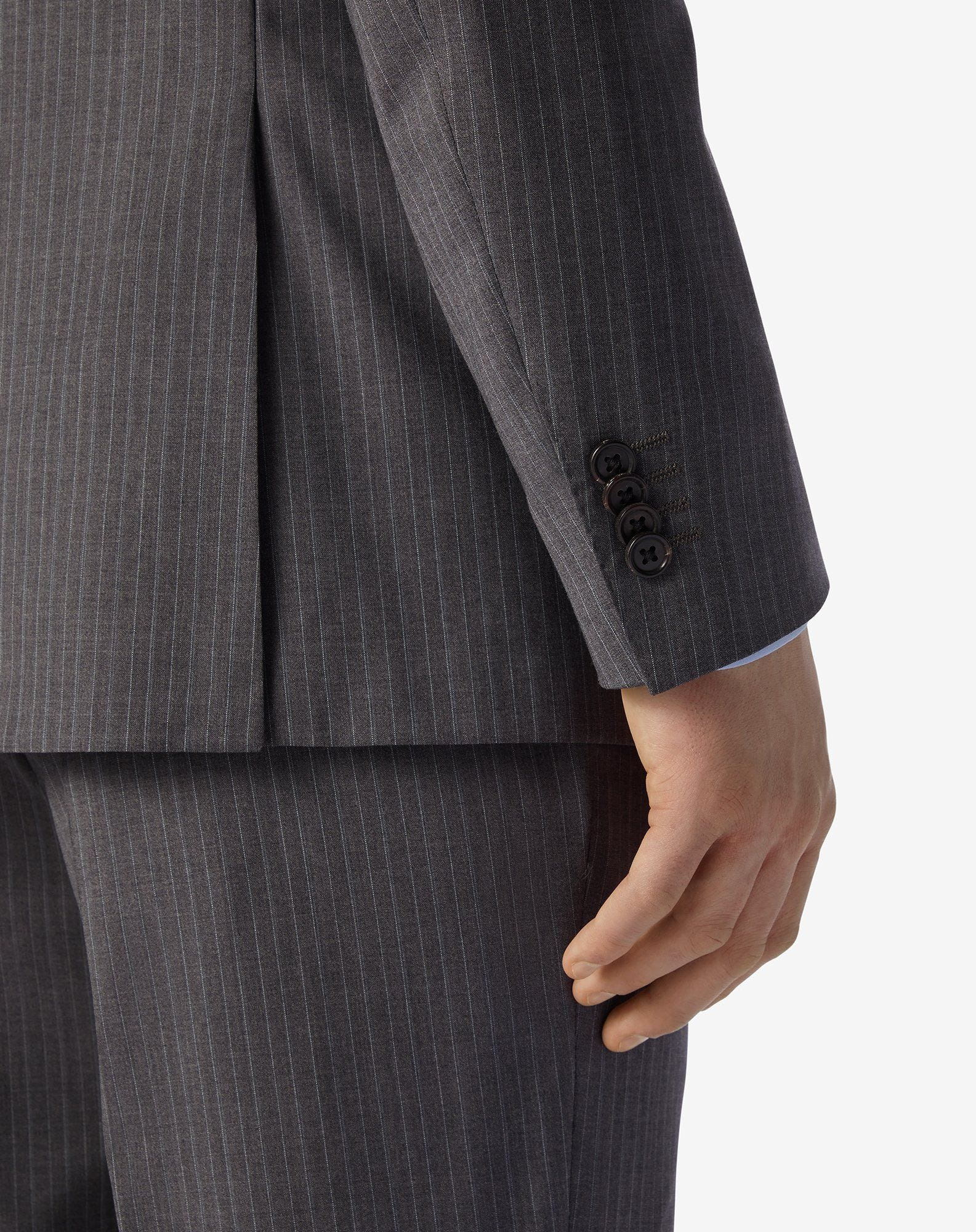Charcoal grey 130's super light wool suit - 6