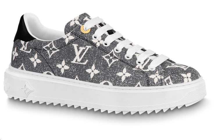 (WMNS) LOUIS VUITTON Time Out Sneakers 'Grey Denim Monogram' 1AAW2Q - 2