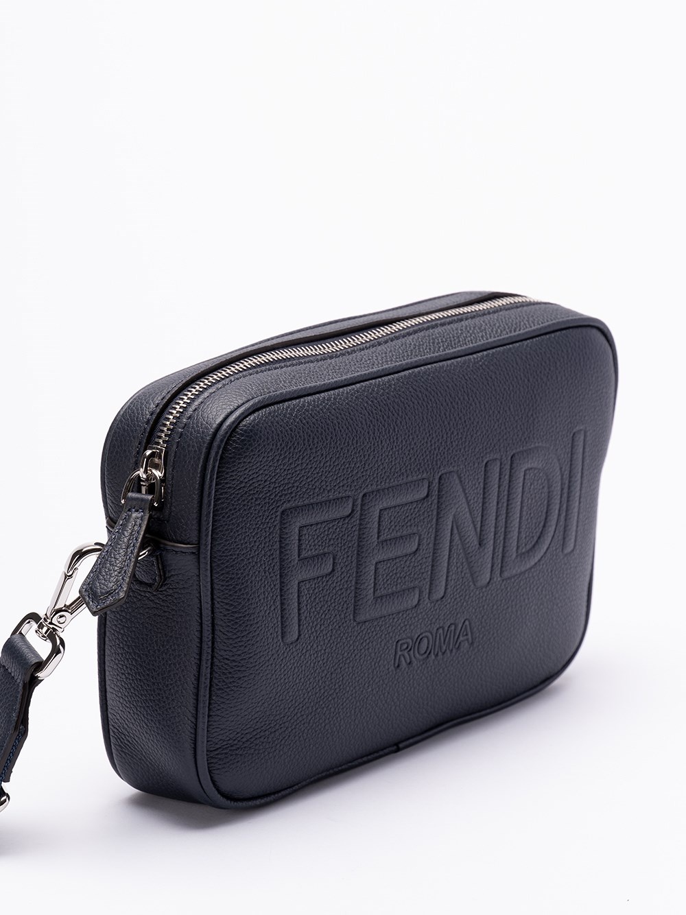 バッグ FENDI CAMERA CASE MEDIUM Squared FF Camera Case Organizer Leather Black | Fendi