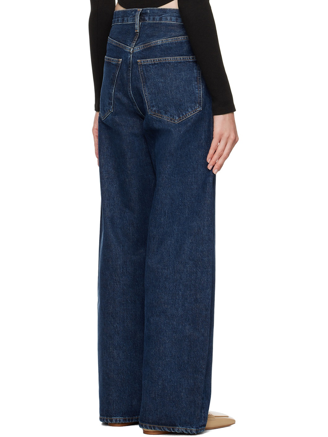 Navy Low Curve Jeans - 3