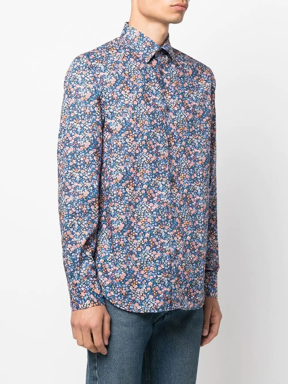 floral-print long-sleeve shirt - 3