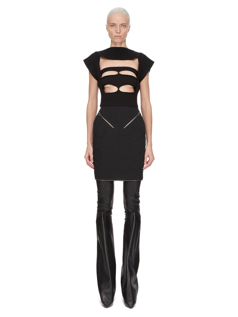 Black Hollywood Canvas Headon Maxi Skirt 7
