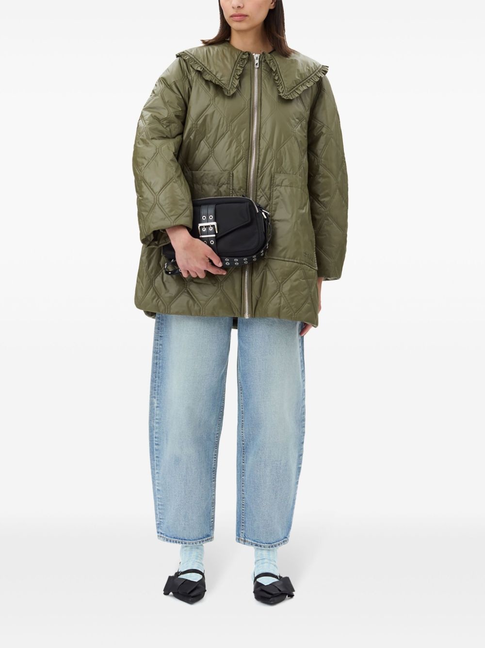 quilted zipped puffer jacket - 2