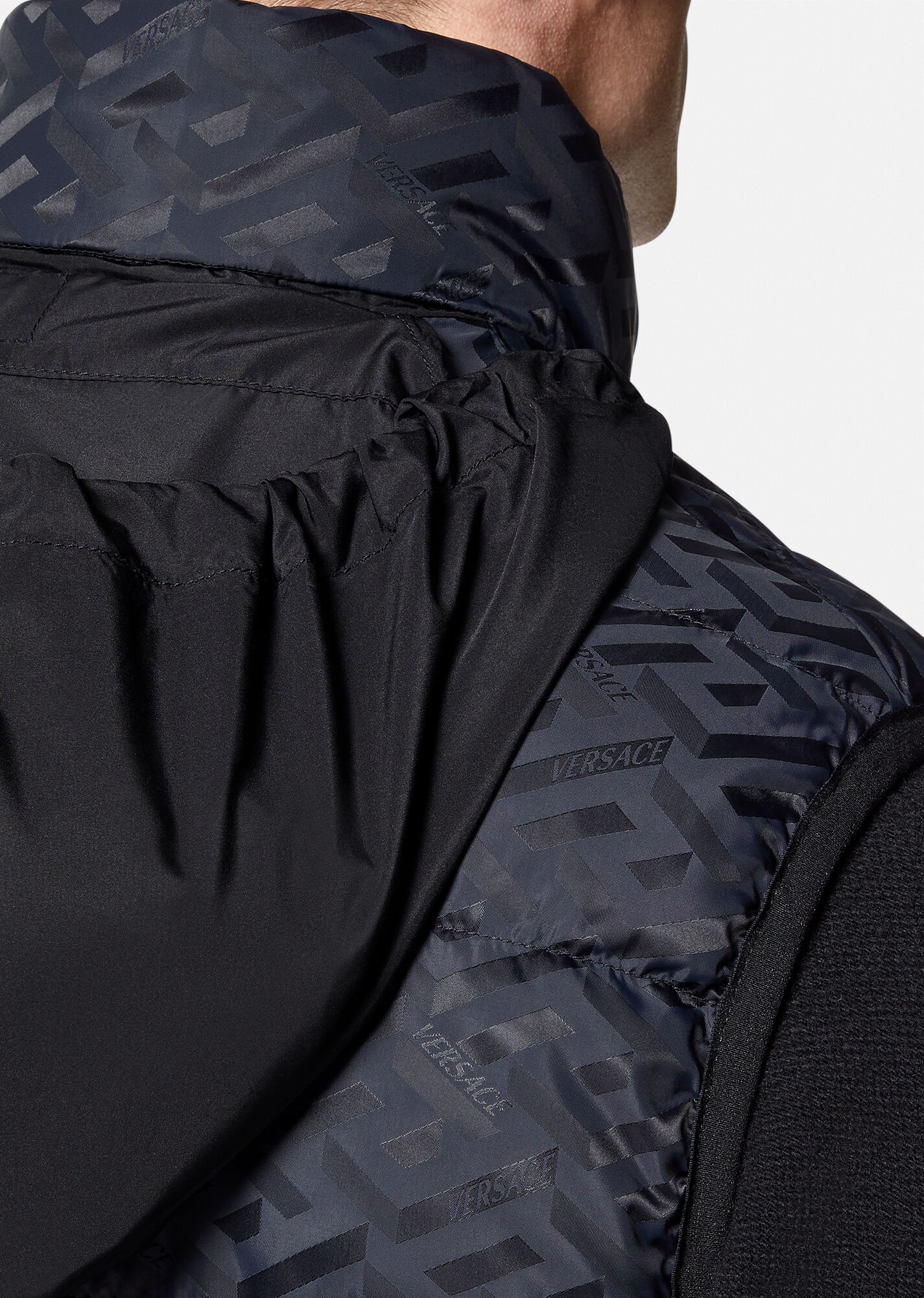 Silver Baroque Puffer Vest - 7