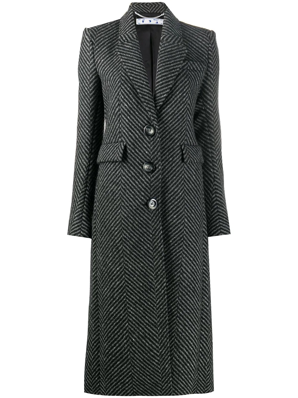 single-breasted tailored coat - 1