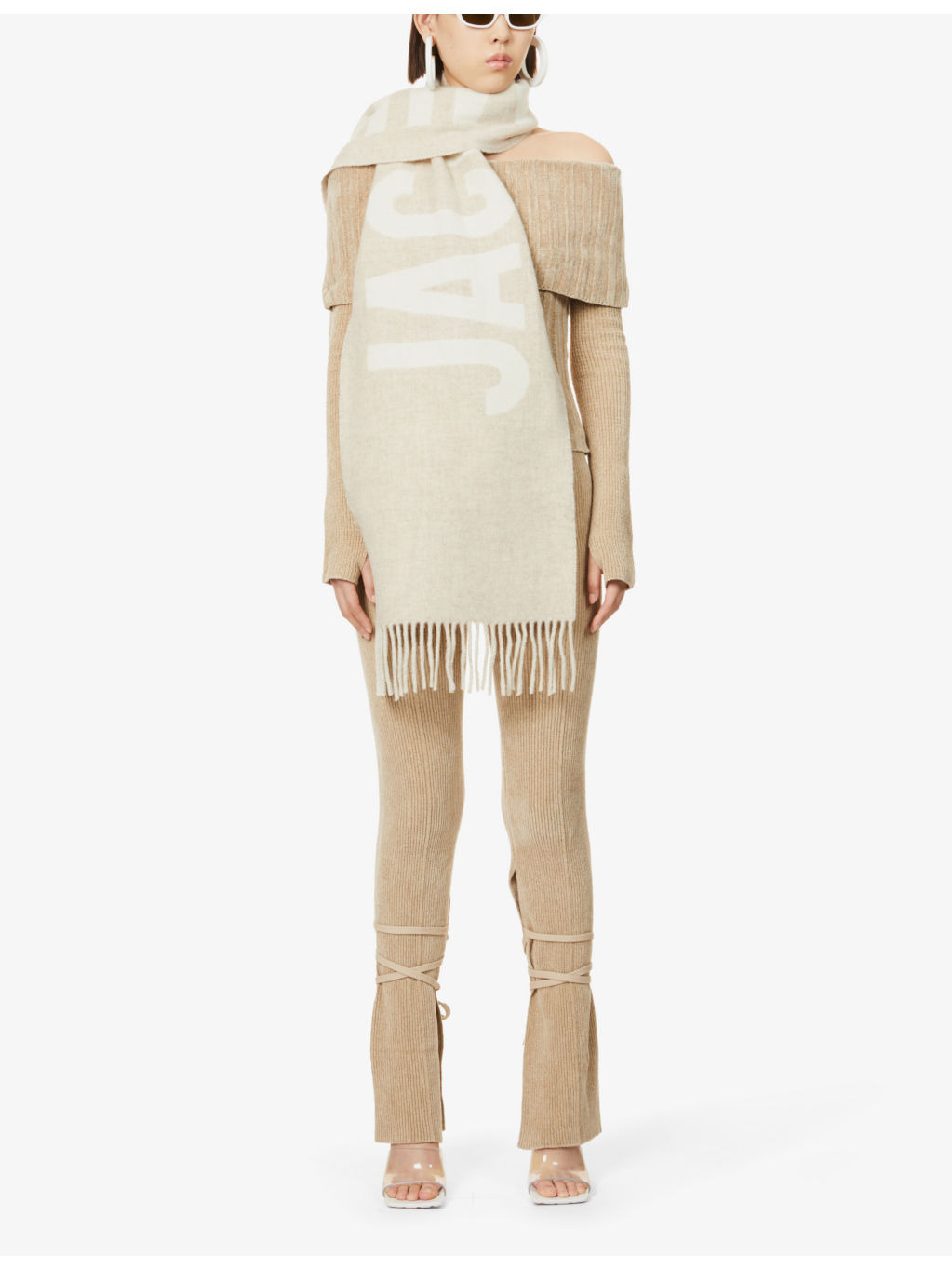 L'echarpe tasselled-trim wool scarf - 2