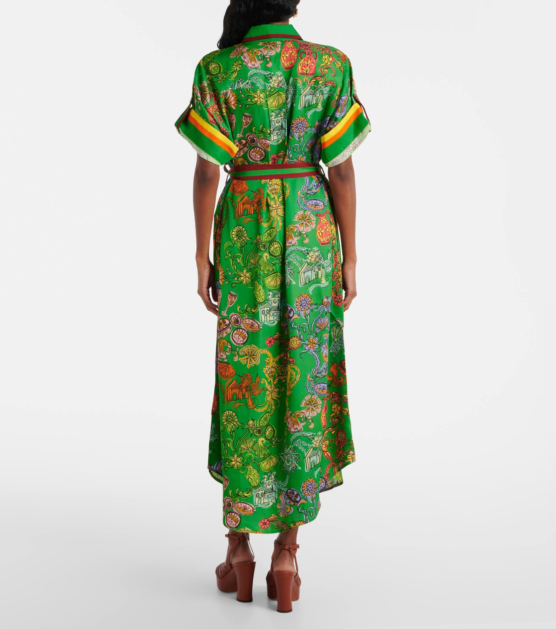 Fiesta printed belted shirtdress - 3