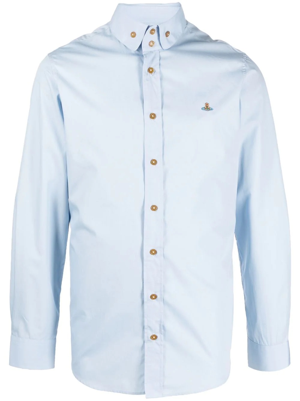 orb-embroidered organic-cotton shirt - 1