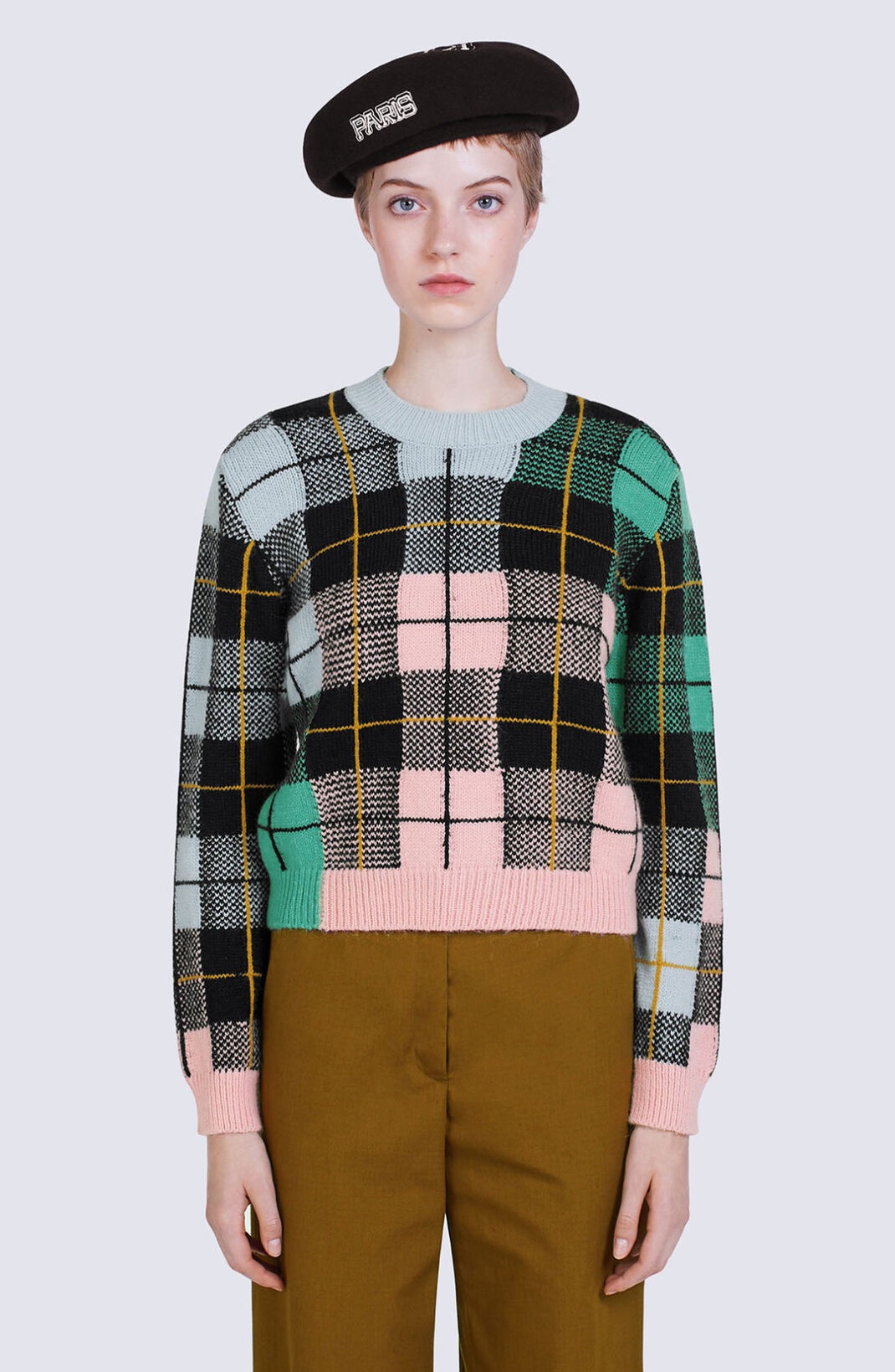 Checked jacquard jumper - 5