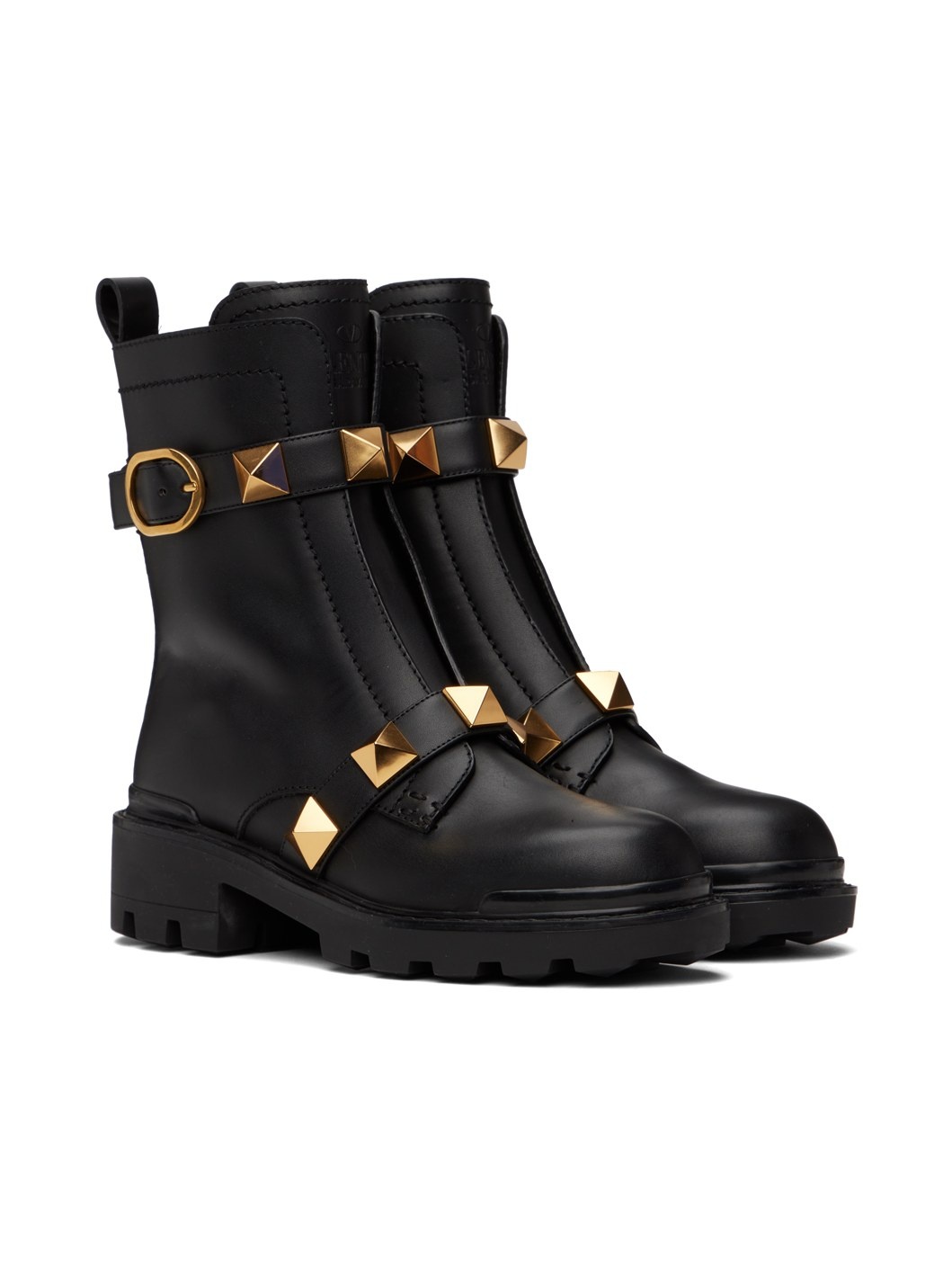 Black Roman Stud Boots - 4