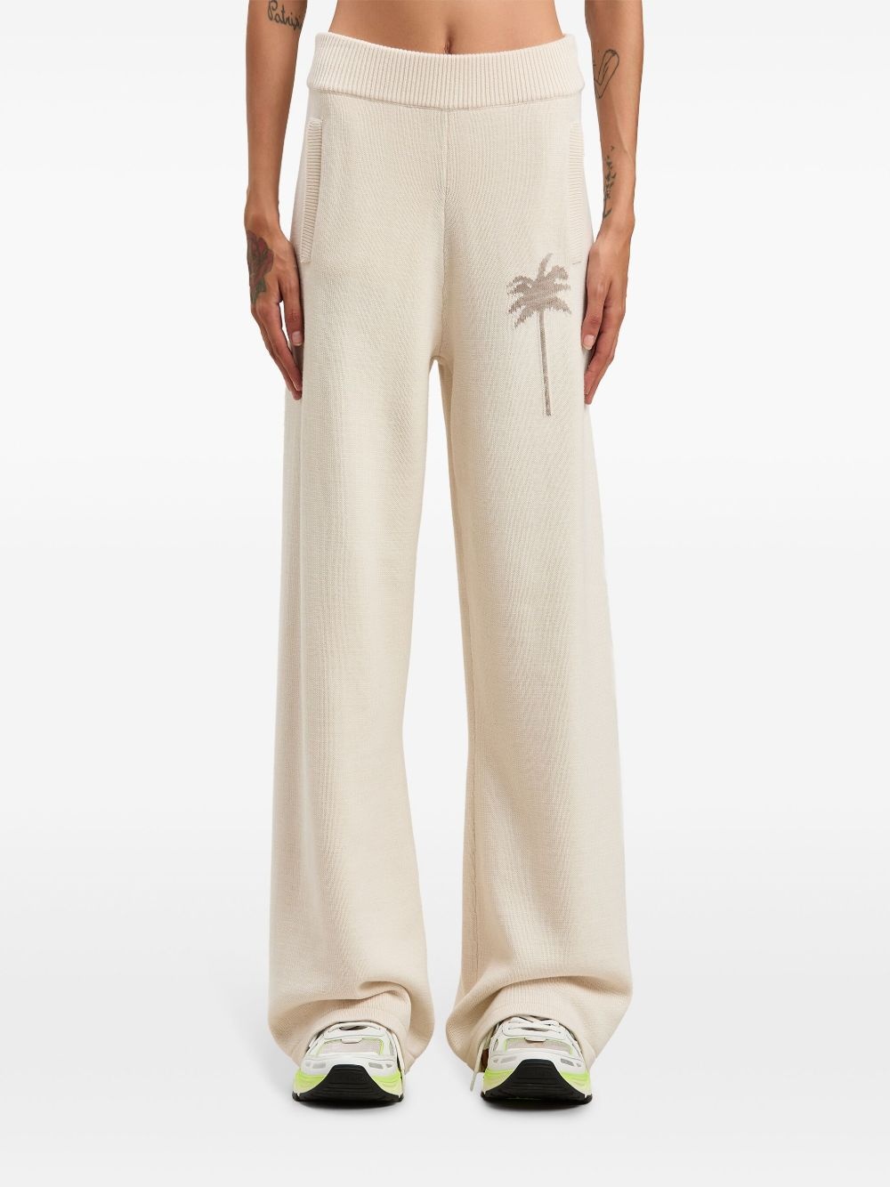 palm tree knitted trousers - 3