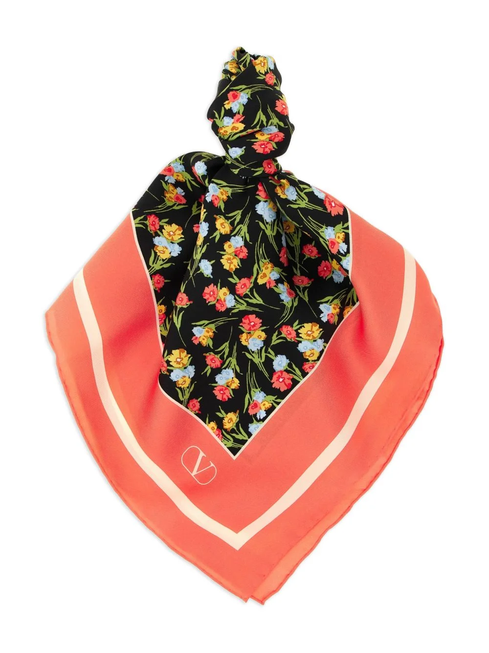 floral-print scarf - 1