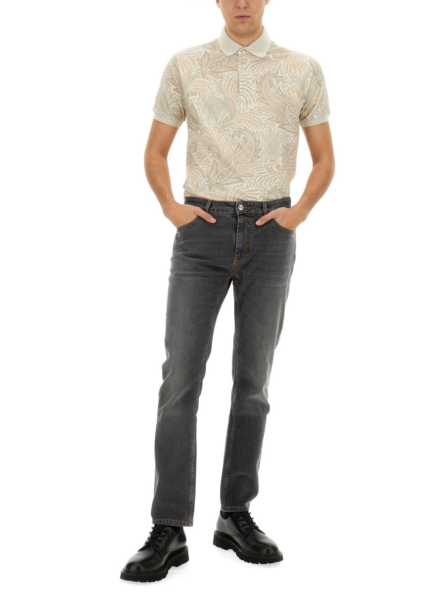 Etro Men Polo Shirt With Print - 4