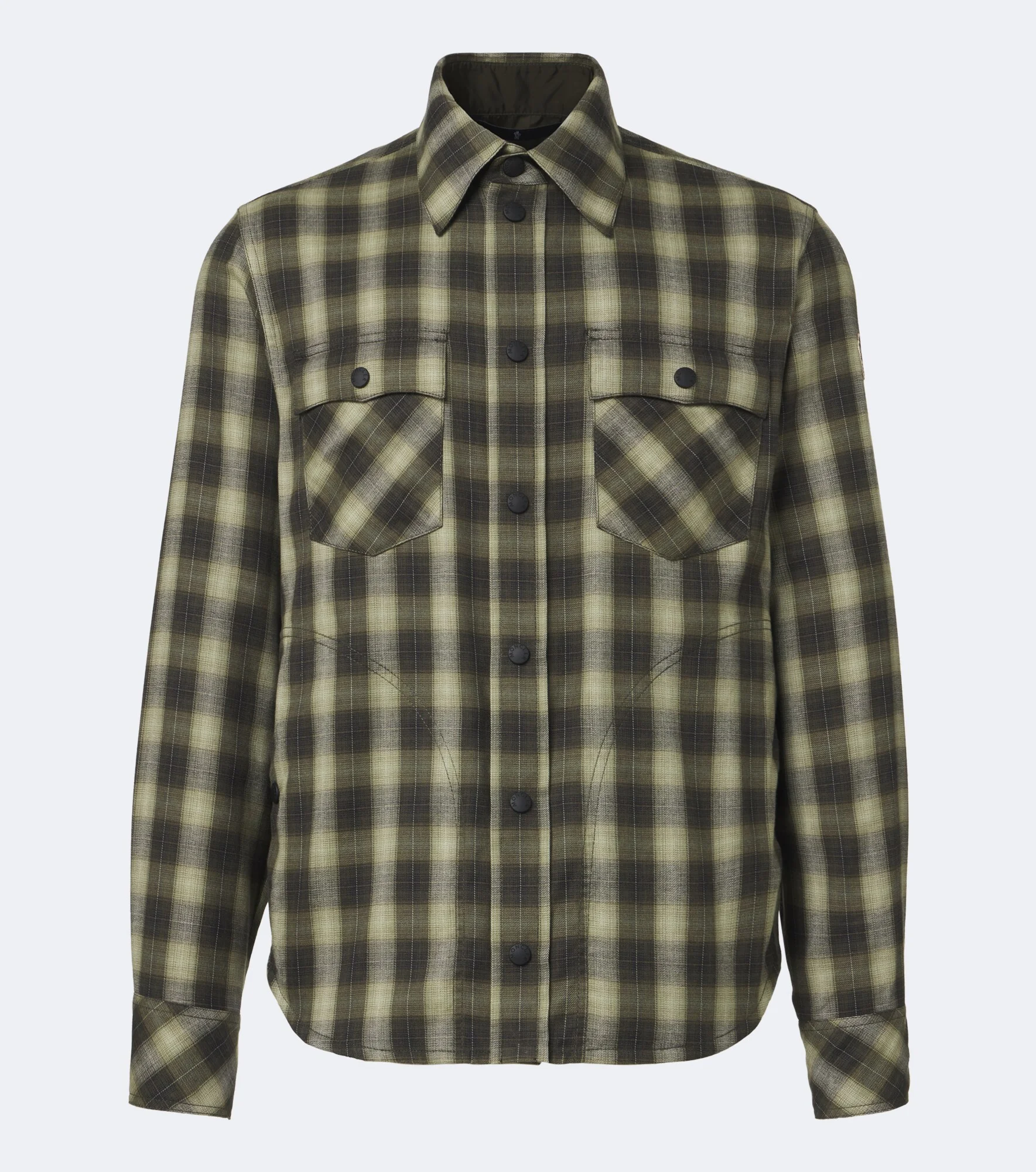Plaid cotton-blend shirt - 1
