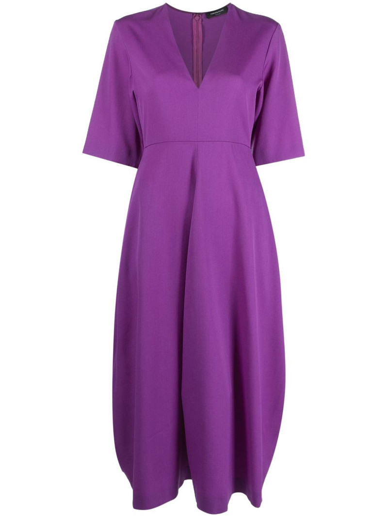 V-neck midi dress 1