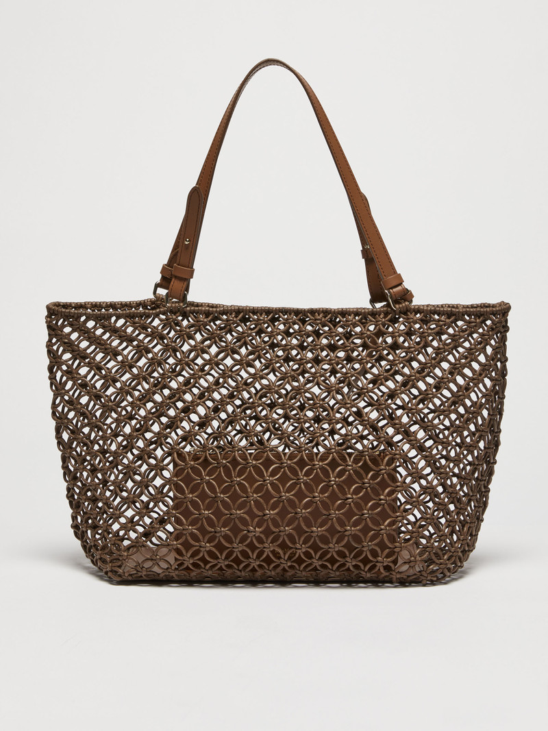 PLAGEMFILLET Shopper bag in woven cotton cord 3