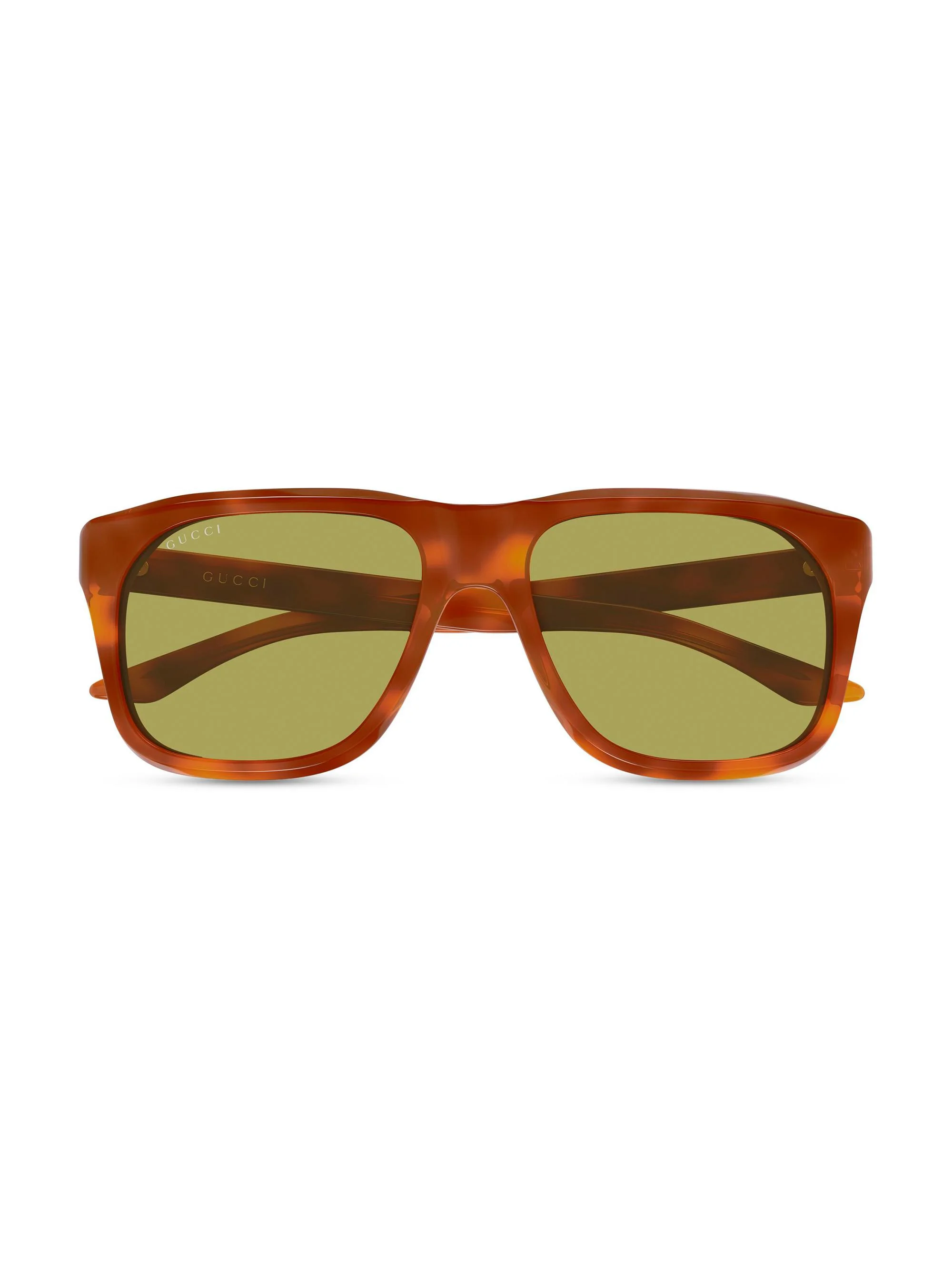 Men's Flag 55MM Square Sunglasses - Brown Green - 1