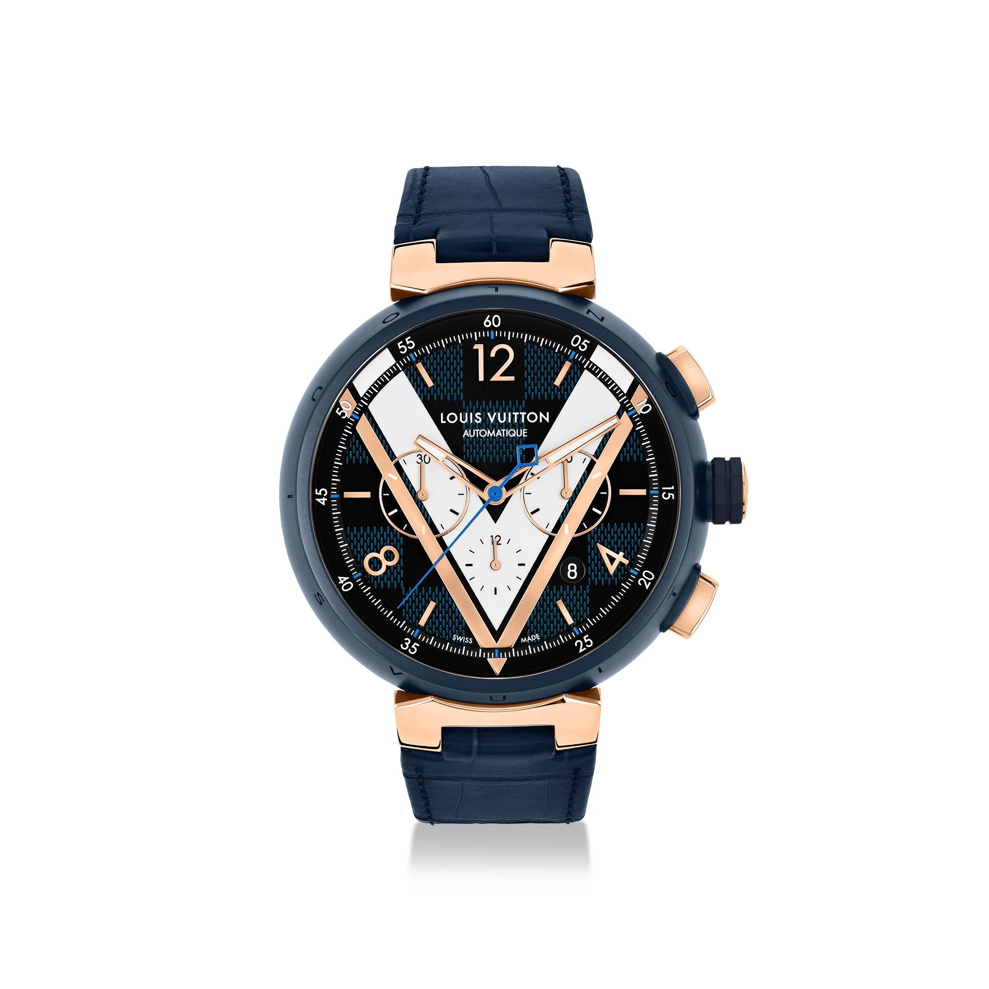 Tambour Damier Cobalt Chronograph - 1