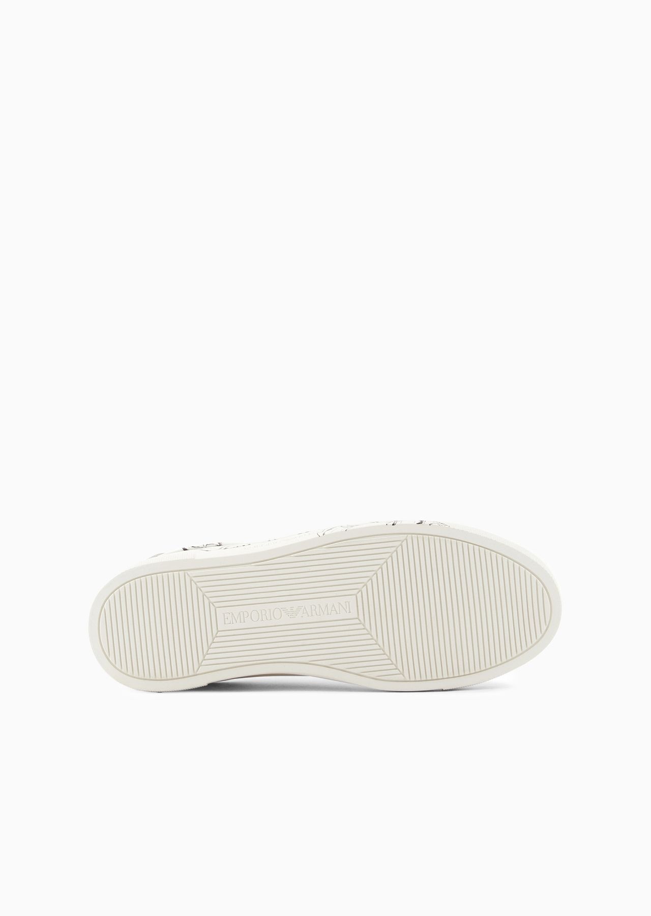 dragon-print leather sneakers - 6