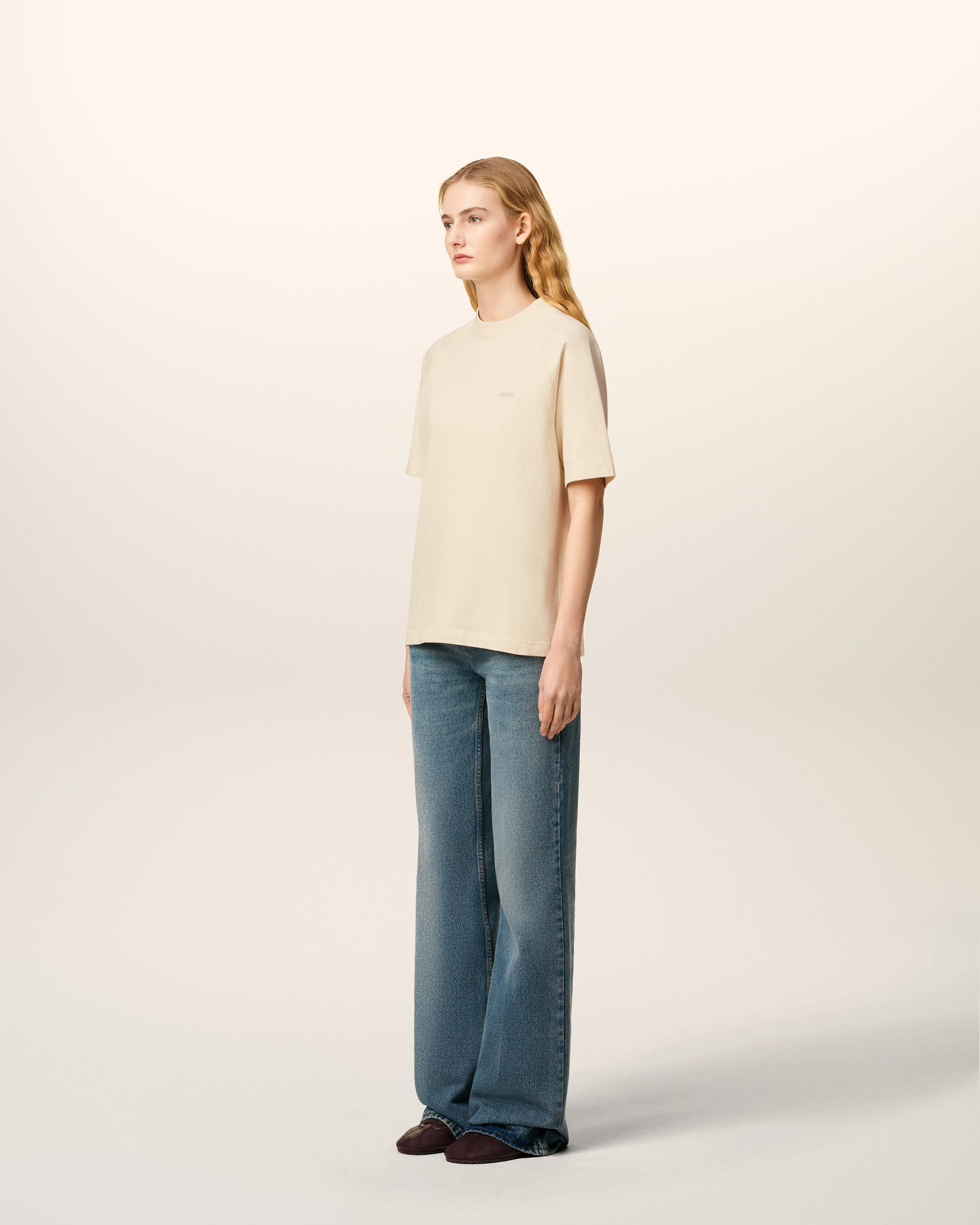WHITE COTTON SHORT SLEEVES T-SHIRT - 6