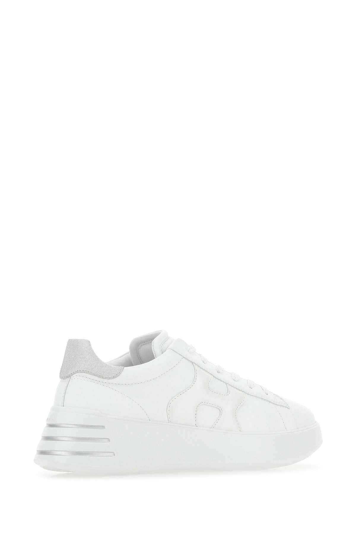 White nappa leather Rebel sneakers - 3
