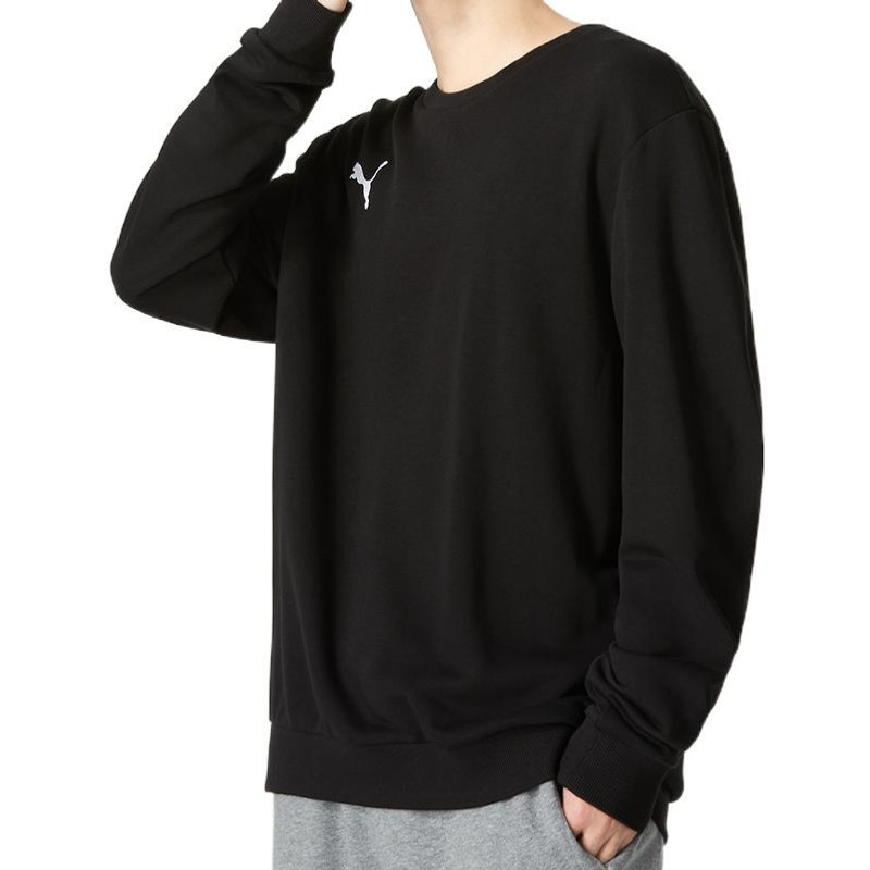 PUMA PUMA ESS Logo Crew Sweater 'Black' 656933-03 outlook