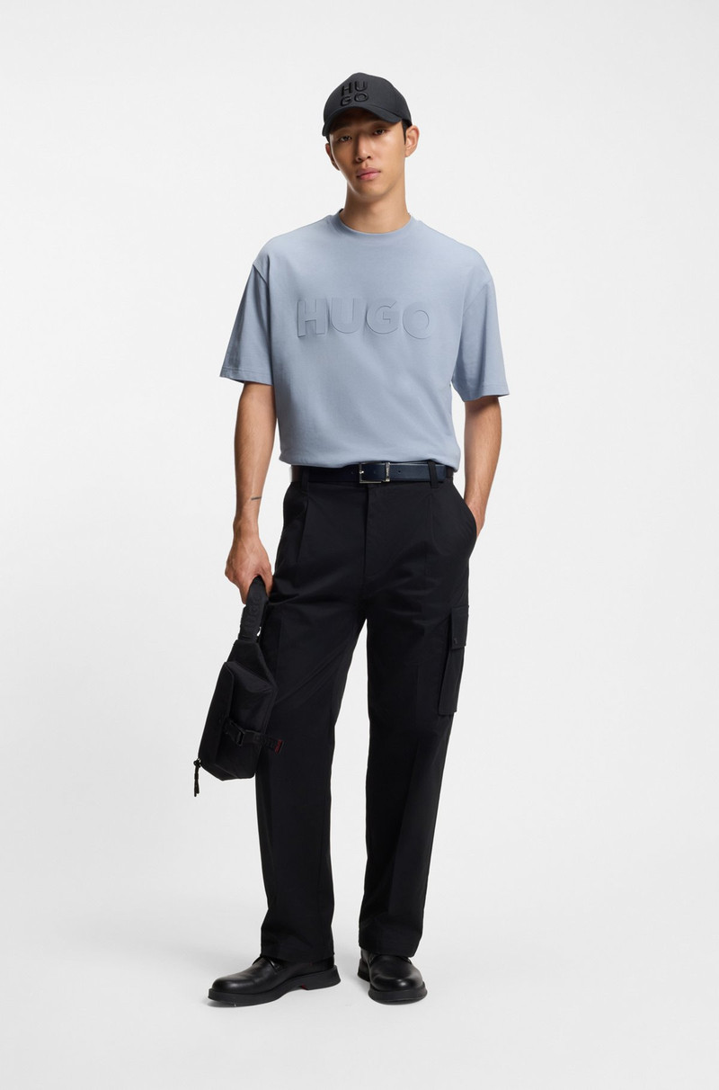 HUGO REFLECTIVE-LOGO T-SHIRT IN COTTON JERSEY outlook