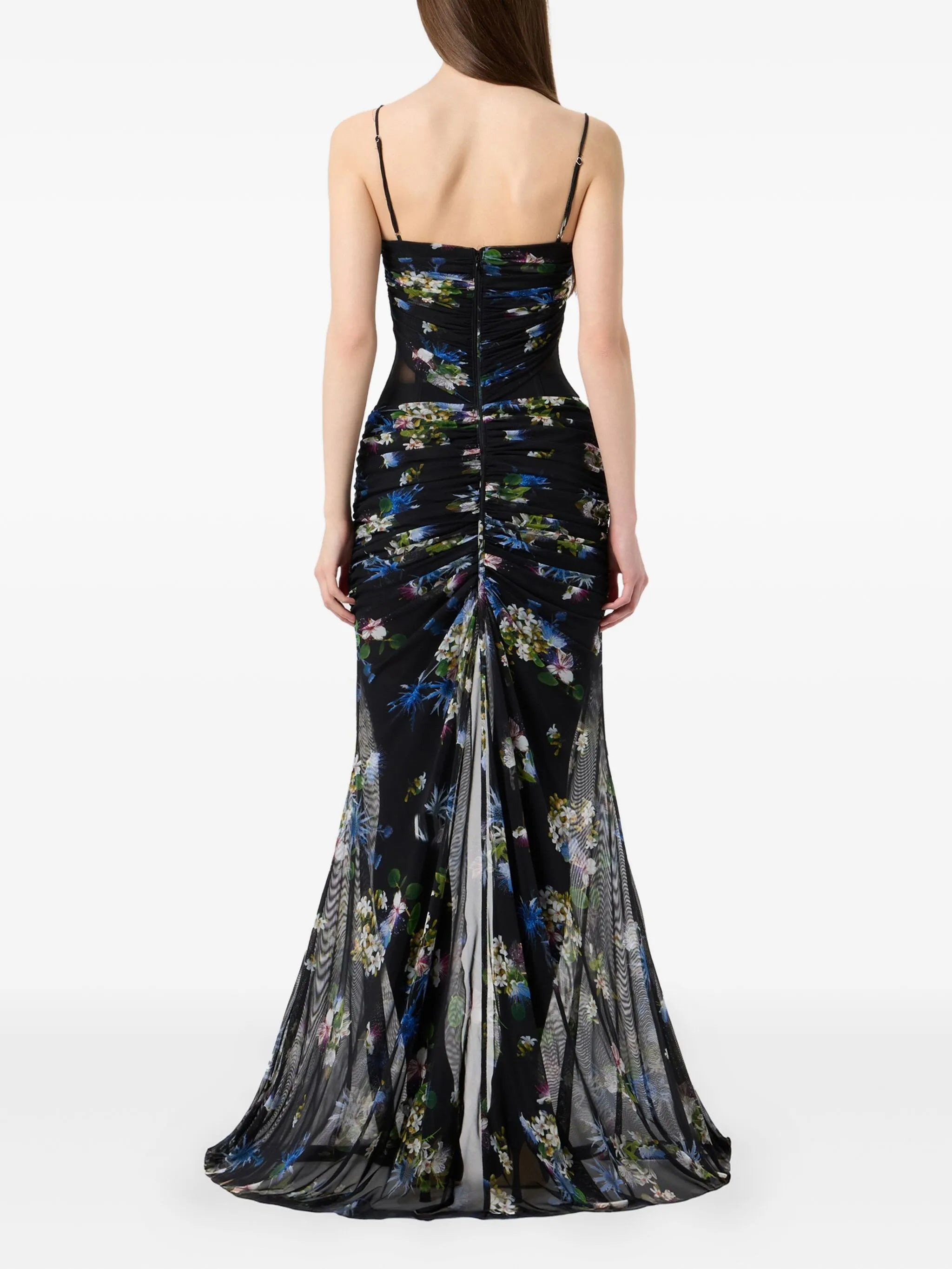 Blumarine Floral-print Ruched Maxi Dress - 3